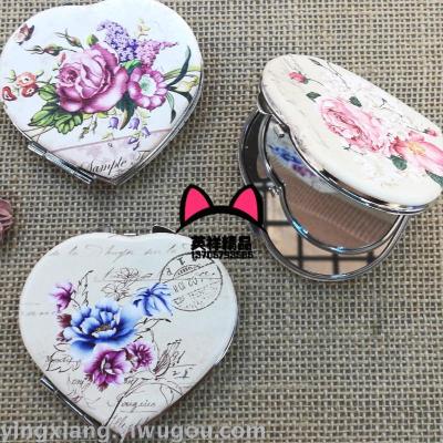 Daily High-Grade Heart-Shaped Pu Flower Series Boutique Mirror