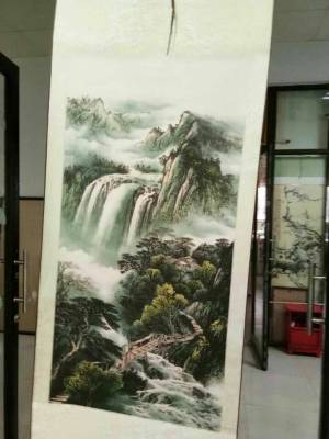 Decorative Crafts Daily Necessities Three-Foot Rice Paper Landscape Hanging Painting