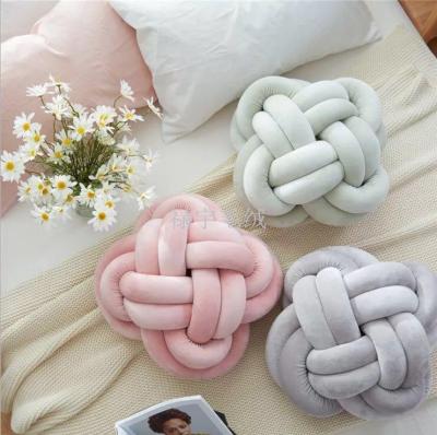 Denmark INS hot style net red same style Knot ball Knot pillow solid color pillow sofa pillow creative China Knot.