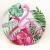 Plate new flamingo series plate plastic plate fashionable European style plate round plate