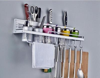 Space aluminum alloy knife - frame aluminum border fence multifunctional kitchen accessories rack.