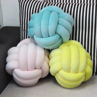 Danish INS net red same style Knot ball Knot pillow pure color cushion pillow sofa pillow creative China Knot.