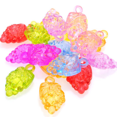 Imitation Crystal Grape Gem Hanging Piece Pendant Children String Beads Material Children Play House Game Treasure Hunting Toy