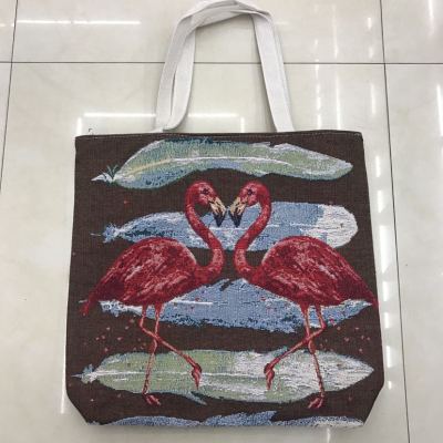 Popular Flamingo Pattern Canvas Bag Shoulder Bag