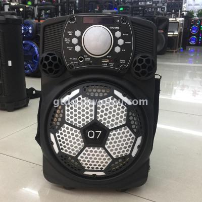 Football model mobile radio frequency acoustic single - back bluetooth speaker.