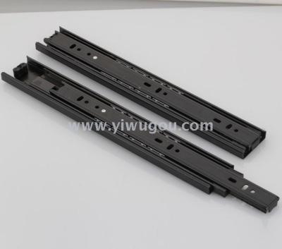 High - quality 45 - wide three - section steel ball slide track with buffer track.