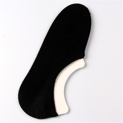 Men's hosiery invisible pure color band silicone cotton socks breathable sweat and anti-skid socks.