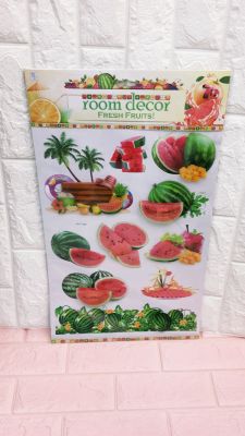Watermelon pineapple orange tomato cherry kitchen restaurant decoration 3D  wall stickers.