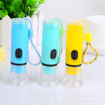 Fashion confectionery color flashlight led plastic small hand electric household practical everyday goods factory direct