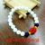 Natural 8 centimetre White Conch Buddha Bead hand String Cinnabar 6 Character Real Word fish single loop bracelet