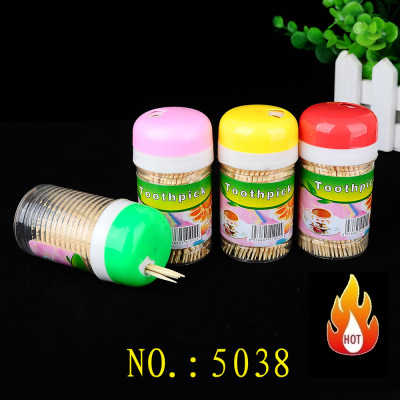 Disposable Toothpick Family Economical Toothpick Hotel Catering KTV Toothpick Does Not Hurt Gum Thread Plastic Cylinder