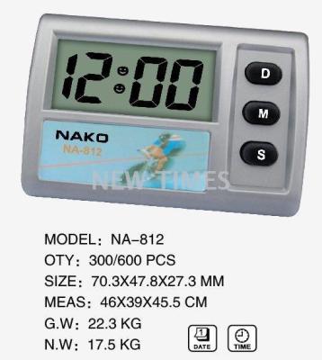The factory sells NAKO na-812 electronic clock mini electronic clock small alarm clock.
