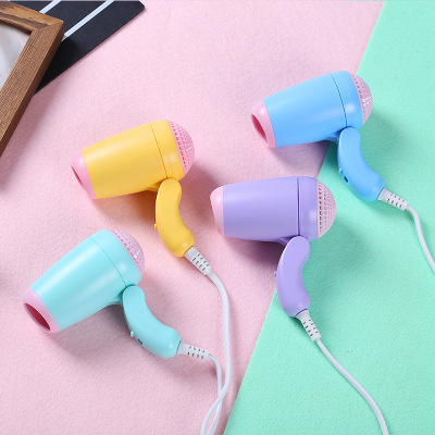 Wholesale mini small power folding hair dryer hair dryer students scrambled nine color small appliances