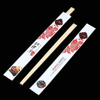 Independent Packaging Sanitary Disposable Chopsticks Hotel Packaging Environmental Protection Bamboo Chopsticks Customized Disposable Tableware Factory Wholesale