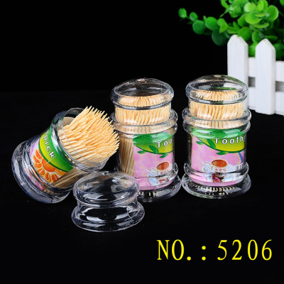 Household Disposable Toothpick Creative Plastic Bin Packaging Natural Bamboo Stick Stall Night Market Barbecue Supplies Factory Wholesale