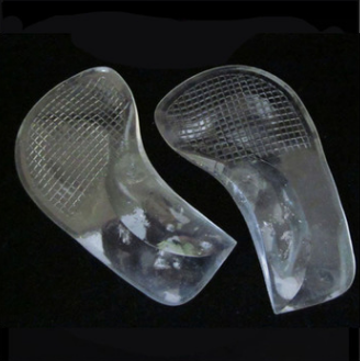 Foot bow-foot seven point cushion transparent silicone heel pad cold shoe mat massage anti-skid protection foot pain.