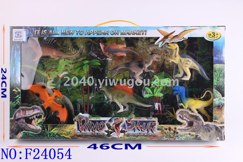 动物套装系列玩具 PVC实心仿真恐龙动物 混装F24054