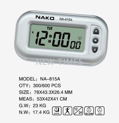 The factory sells NAKO na-815a car electronic clock mini electronic clock small alarm clock.