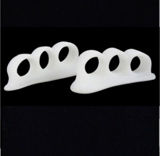 Three-Hole Silicone Hallux Valgus Hammer Toe Pad White Hammer Toe Correction Supporting Pad
