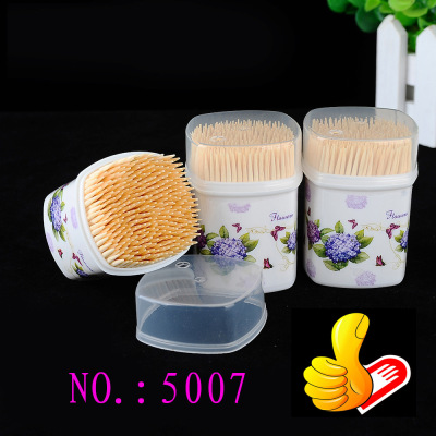 Fine Disposable Bamboo Toothpick Travel Lavender Toothpick White Tube Toothpick Hotel Household Toothpick