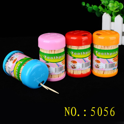 Disposable Double-Headed Toothpick Travel Portable Bamboo Toothpick Does Not Hurt Gum Solid Color Cylinder Tooth Factory Wholesale