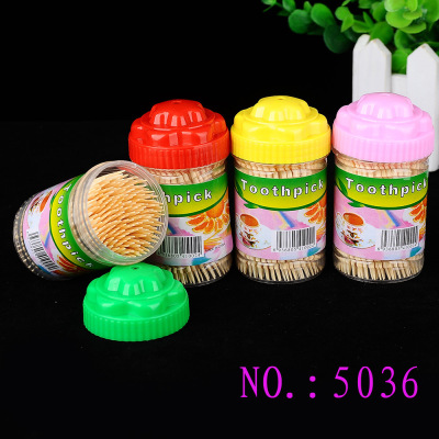 Korean Pagoda Bamboo Toothpick Creative Small Boxed Travel Portable Double-Headed Toothpick Factory Direct Sales Wholesale