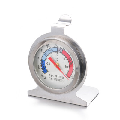 Cold storage refrigerator thermometer with a double metal refrigerator thermometer.