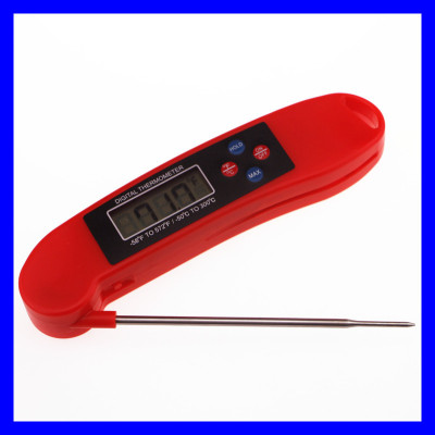 A thermometer is used to measure the temperature of a milk thermometer.