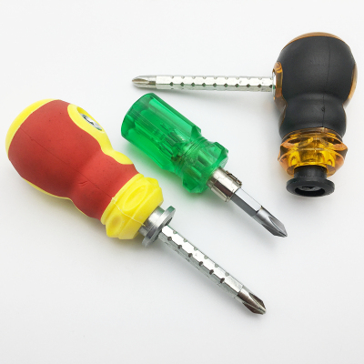 Radish head screwdriver magnetic dual - use expansion screwdriver cross - type plum flower flat small screwdriver.