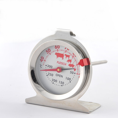 Barbecue oven thermometer with a base - mounted oven thermometer.