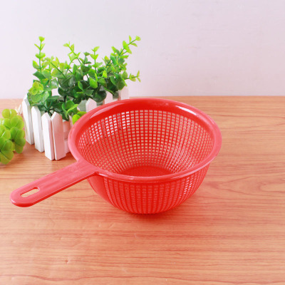 Plastic rice screen with handle household washing rice drying sieve hand pan rice blue one yuan department store wholesale