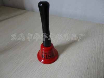 52mm red RING FOR A KISS bell hotel service call metal bell.