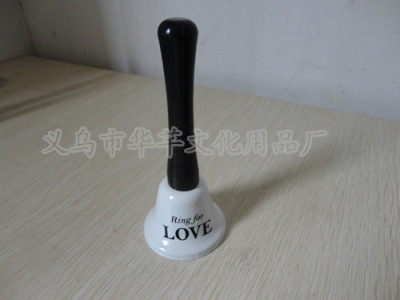 52mm white RING FOR LOVE hand bell metal colored bell creative hand bell.