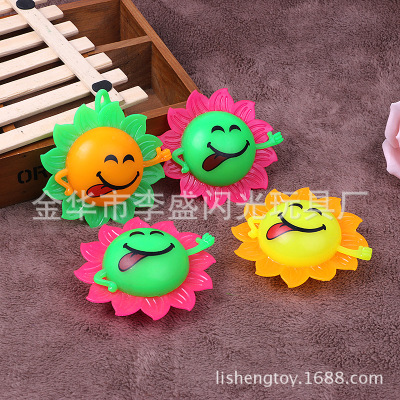 Luminous hedgehog ball light toy luminous flower sound toy.