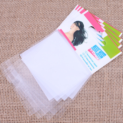 Opp self-adhesive bag head 5cm transparent bag airplane hole card head color printing hair accessories packaging bag.