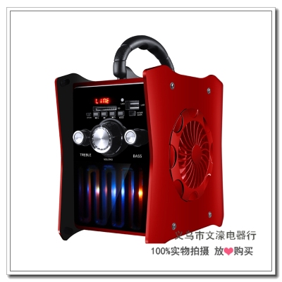 Outdoor portable bluetooth speaker portable square dance speaker card with light.