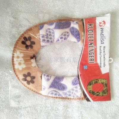 Coral wool thickened and plush toilet pad pasted with general purpose warm sitting toilet seat toilet seat cushion.