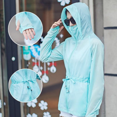 Summer new sun protection clothes women thin mask wearing long sleeves, long sleeves, sun-protective clothing.