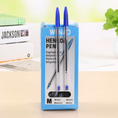 Transparent Rod Ballpoint Pen Plastic Advertising Marker Custom Oil Pen Gift Sales Promotion Pen Simple Pen