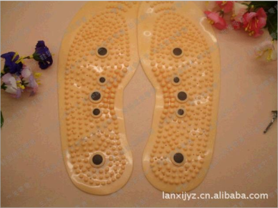 Golden Leaf Yellow PVC Sole Sockliner with Massage Function Women