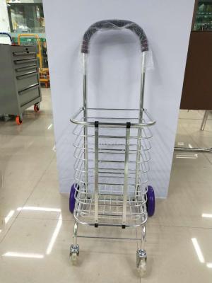 The aluminum shopping cart of  four-wheel  can be folded into a cart.