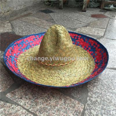 A straw hat Mexico bark cap sunflower leaf grass hat cap four