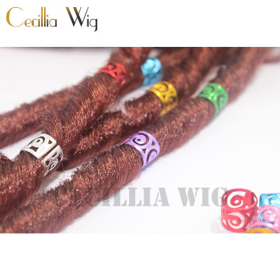 The new wig accessories accessory parts receive the hoop to decorate the hollow embossed aluminum ring hair braid cuff.