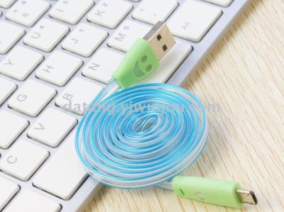 V8 luminous smiley face color data cable plus an android smartphone data line.