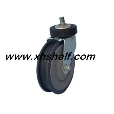 Custom-made 4-inch 5-inch all-wheel supermarket trolley shopping wheel polyurethane three-wire elevator wheel.