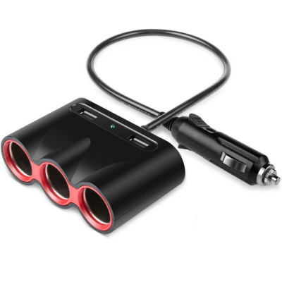 120W high-power car charger, car charger, a three-power distributor, dual usb car supplies.