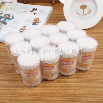 Stick cotton swab 80 pieces/box of high quality wooden stick double-head cotton swab tampon cosmetic stick cosmetic 