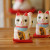 4 inches color cut money lucky cat fired small set piggy bank opening house gifts sw164-165