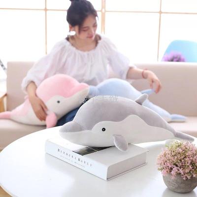 The new down cotton shark dolphin is soft and soft sofa with pillow baby dolphin toy.
