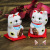 4 inches color cut money lucky cat fired small set piggy bank opening house gifts sw164-165